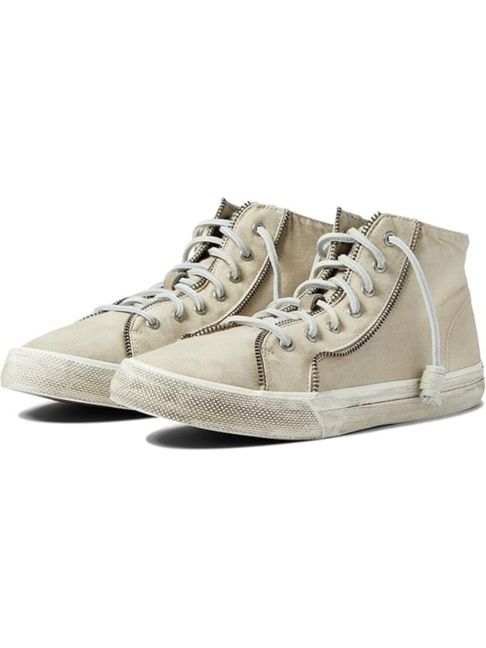 Sperry x Rebecca Minkoff High Top Canvas Sneaker Womens Size 7M Tan Boots